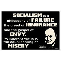 Churchill Socialism Quote Posters