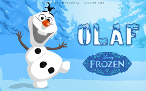 Olaf (The Snowman) in Frozen Vector Art by arelberg