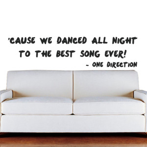 Best Song Ever Lyrics Quote Wall Sticker made from high quality wall ...