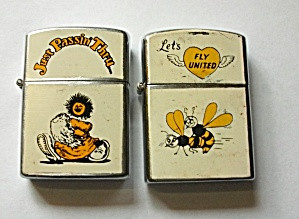 VINTAGE 1970`S NESOR FUNNY SAYINGS POCKET LIGHTER (Image1)