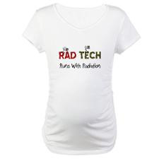 RAD TEch runs with radiation.PNG Maternity T-Shirt for