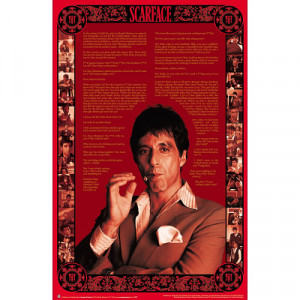 Details about Scarface Quotes MOVIE POSTER Al Pacino Tony Montana