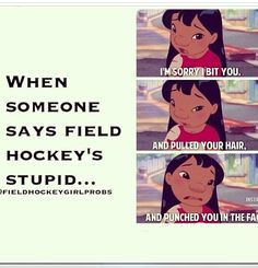 When someone says field hockey's stupid... More