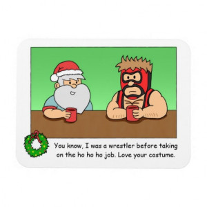 Funny Christmas Magnet Santa Job Experience