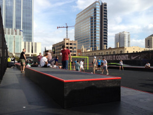 pushed NikeFuel and set up a mini skate park. It also had basketball ...