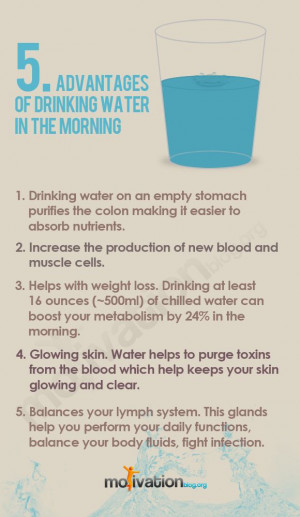 advantages of drinking water in the morning #healthy