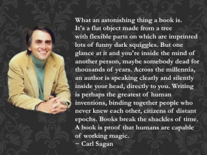 Dr. Rhia - Blog: Five Minute Piece - Carl Sagan Quote on Books