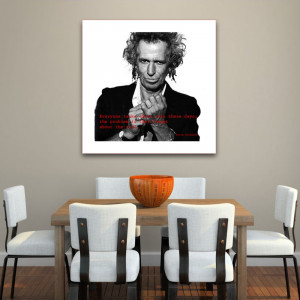 rolling stones keith richards quote square wall art