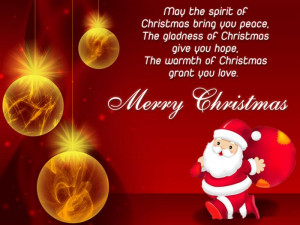 May The Spirits Of Christmas Bring You Peace, The Gladness Of ...