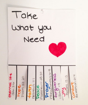 ... random acts of kindness, encouragement, take what you need, verses