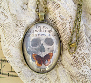 Necklace /Pendant with Emily Dickinson quote 'Dying by WhimsyJig, € ...