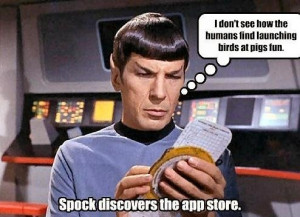 Spock discovers the App Store