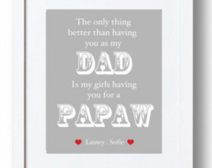 Father's Day Gift Print - Gift for Grandpa and Dad- Papaw sign ...