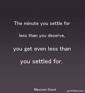 never settle