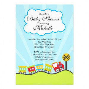 baby shower off right with our cute little choo choo train baby shower ...