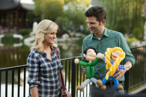 Leslie Knope and Ben Wyatt on Parks and Recreation