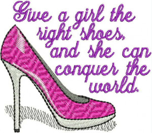 Marilyn Monroe Shoe Quote Embroidery Design