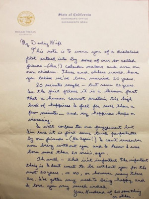 ... Letters, First Places, Nancy Reagan, Ronald Reagan, Love Letters