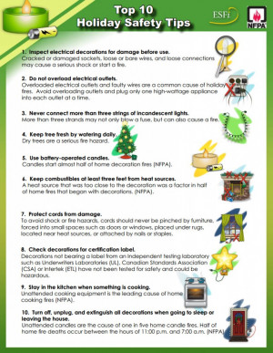 Top Ten Holiday Safety Tips