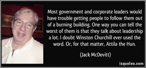 Most government and corporate leaders would have trouble getting ...