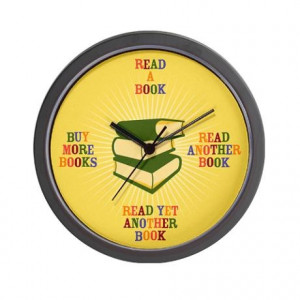 Avid Reader (BiblioGifts) Wall Clock from Cafe Press. (http://www ...