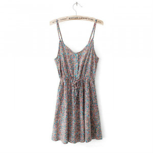 ... 39 s Bohemian Cute Country Style Floral Cotton Summer Harness Dress