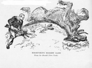 Editorial cartoon on Roosevelt taking on the coal operators.