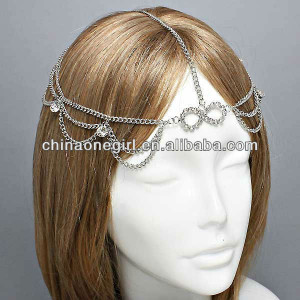 Silver Crystal Infinity Head Chain Headpiece, Grecian headchain, House ...