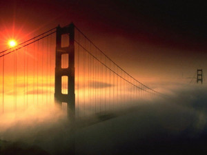 fog, golden gate bridge, lake, mist, ocean, san fransisco, sea ...