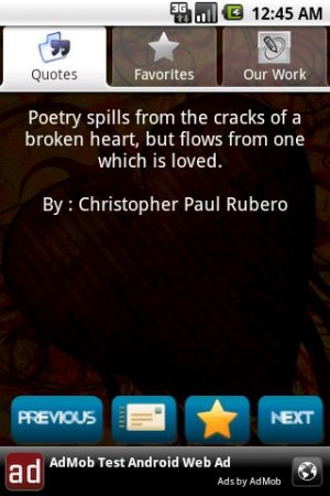 Poetry Spills From the Cracks of a Broken Heart - Being in Love Quote