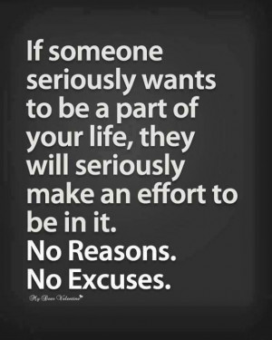 No excuses