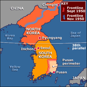 forces continue their southward advance through the Korean peninsula ...