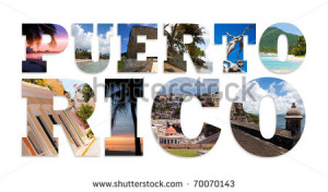 ... . Famous locations are embedded inside of the letters. - stock photo