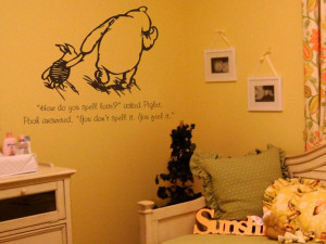 Classic Winnie the Pooh and Piglet How do you spell love quote vinyl ...