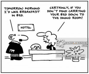 Breakfast In Bed cartoons, Breakfast In Bed cartoon, funny, Breakfast ...