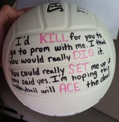 Asking a volleyball player to prom More