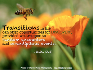 Transitions in life can offer opportunities for discovery, provided ...