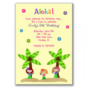 luau girls invitations retro whimsy designs 500x500 Hawaiian Party ...