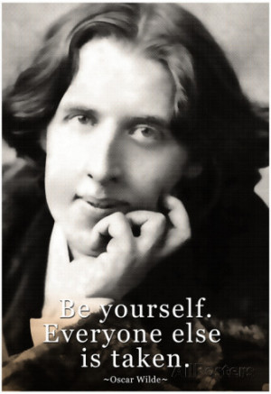 Oscar Wilde Be Yourself Quote Poster Poster