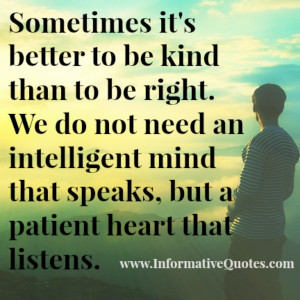 People need a special heart that listens