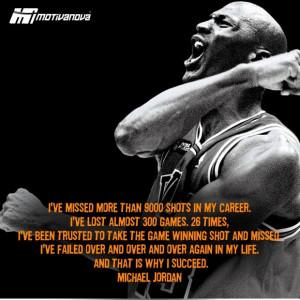 motivational Quote on success by Michael Jordan