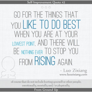 Self-Improvement Quote 2 - From Ground Up
