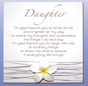 Daughter Sentimental Splosh Poem - Gorgeous Gifts