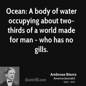 Ocean: A body of water occupying about two-thirds of a world made for ...