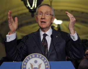 Senate Majority Leader Harry Reid (D-NV) holds a news conference on ...