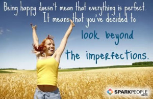 Motivational Quote - Being happy doesn't mean that everything is ...