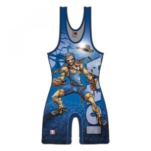 ... Exclusive!!! Worldwide Exclusive Blue Iowa Scarecrow Wrestling Singlet
