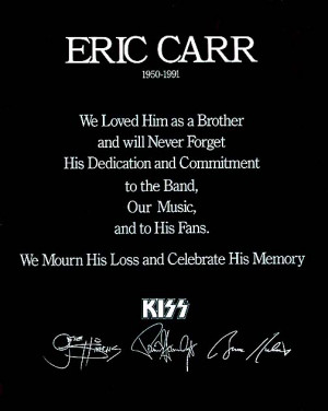 Celebrating Eric Carr's Birthday - July 12
