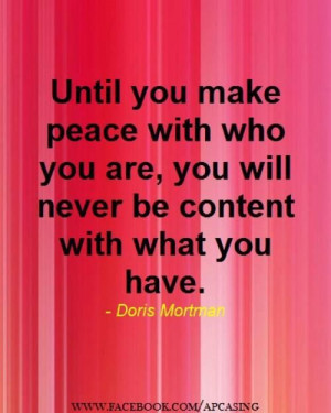 make peace…. I so need to work on this!