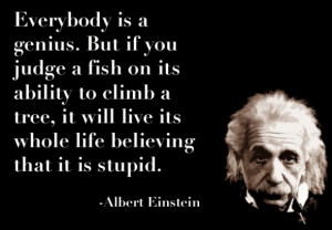 22. “Everybody is a genius…” – Albert Einstein